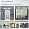 Outsunny Front Door Canopy, Outdoor Awning, 200 x 96cm Rain Shelter for Window, Porch and Front/Back Door, Clear
