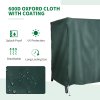 Outsunny 3 Seater 600D Oxford Patio Swing Chair Cover Outdoor Garden Furniture Rain Protection Protector Waterproof Anti-UV, 205 x 124 x 164cm, Deep Green