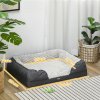 PawHut Dog Sofa Bed Pet Bed Dog Mattress with Removable Washable Cover, Anti-Slip Bottom, for Medium Sized Dogs, 90L x 69W x 21Hcm - Charcoal Grey