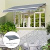 Outsunny Awning Replacement Canopy, Water Resistant UPF 50+ Sun Shade Cover for 3 x 2.5 m Garden Awning (Fabric Only), Grey