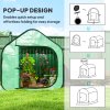 Outsunny Mini Pop Up Greenhouse with Reinforced PE Cover, Foldable Small Greenhouse with Zipper Door for Indoor Outdoor, 150 x 148 x 148 cm, Green