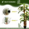Outsunny 150cm/5FT Artificial Tropical Palm Tree Decorative Plant with Nursery Pot, Fake Plant for Indoor Outdoor Decor