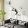 PawHut Cat Wall Shelves, 6-Piece Cat Wall Furniture Set with Condo, Platforms, Sisal Scratching Post, Bed and Toy Ball, for Climbing, Sleeping, Playing, Grey