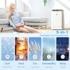 HOMCOM 14000 BTU Portable Air Conditioner, Smart Home WiFi Compatible, 5-in-1 Heater Dehumidifier Cooler Fan, with Sleep Mode, Remote, 24H Timer, Window Venting Kit, A Energy Efficiency, 35m², White
