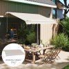 Outsunny Awning Replacement Canopy, Water Resistant UPF 50+ Sun Shade Cover for 3 x 2.5 m Garden Awning (Fabric Only), Cream White