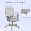 Vinsetto Office Chair, Breathable Mesh Swivel Desk Chair with Adjustable Height and  360 Degree Swivel Security Wheels for Home Office, Study, Grey
