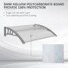 Outsunny Door Canopy Awning Outdoor Window Rain Shelter Cover for Front/Back Door Porch Clear 100 x 75cm
