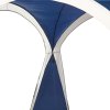 Outsunny 3.5 x 3.5M 6-8 Person Camping Gazebo, Outdoor Event Shelter Dome Tent Garden Sun Shelter Patio Spire Arc Pavilion Camp Sun Shade, Blue and Grey