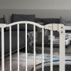 PawHut Pressure Fit Dog Stair Gate No Drilling Safety Gate Auto Close for Doorways, Hallways, 74-87cm Adjustable, 78cm Tall, White
