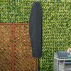 Outsunny Parasol Cover, Patio Cantilever Cover, Banana Umbrella Protector with Rod, Zipper for 2-4 m Parasol for Outdoor Garden, Patio, Dark Grey