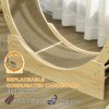 PawHut Cat Wheel for Indoor Cats, Cat Treadmill with Brake, Scratching Pads, Cat Exercise Wheel for Health - Oak Tone