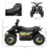 HOMCOM 6V Kids Electric Ride on Car All Terrain Vehicle Toy Quad Bike w/ Forward Reverse Functions Toddlers for 18-36 Months Old Black