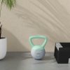 SPORTNOW Soft Kettlebell, 4kg Kettle Bell with Non-Slip Handle for Home Gym Weight Lifting and Strength Training, Grey and Green