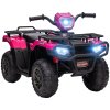 HOMCOM 12V Electric Quad Bike for Kids, Ride-On Car All Terrain Vehicle w/ Forward, Reverse Functions, Music, LED Headlights, for Ages 3-5 Years - Pink