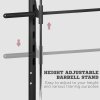 HOMCOM Smith Machine Squat Rack with Pull-Up Bar, Adjustable Weight Rack, Multi-Functional Weight Lifting Barbell Stand for Home, Gym, Strength Training