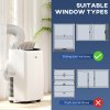 HOMCOM 14000 BTU Air Conditioning Unit, 3-in-1 Portable Air Conditioner, Dehumidifier, Cooling Fan with 24H Timer On/off, 2 Speeds, Remote Control, LED Display, 24H Timer, Window Venting Kit, 40m²