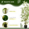 HOMCOM Decorative Artificial Plants Bamboo in Pot Fake Plants for Home Indoor Decor,120 cm