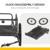 HOMCOM Steel Bike Trailer with Triple Safety Features, Wagon Bicycle Trailer with Suspension, 2 Wheels Outdoor Storage Carrier, 40kg Max Load, Black