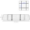 PawHut Heavy Duty Pet Dog Car Barrier Adjustable Ventilated Mesh Wire Guard Auto Vehicle Fence Protector SUVs Black 91-152 cm