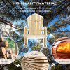 Outsunny Wooden Adirondack Rocking Chair Reclining Armchair Outdoor Garden Furniture Patio Porch Rocker - Natural