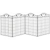 Outsunny Garden Decorative Fence 4 Panels 44in x 12ft Metal Wire Landscape Border Edging