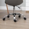 Vinsetto Ergonomic Office Chair with Adjustable Height and Wheels Velvet Executive Chair Armless for Home Study Bedroom Grey
