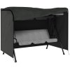 Outsunny 3 Seater 600D Oxford Patio Swing Chair Cover Outdoor Garden Furniture Rain Protection Protector Waterproof Anti-UV, 205 x 124 x 164cm, Dark Grey