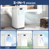 HOMCOM 8000 BTU Air Conditioning Unit, 2.3KW 3-in-1 Portable Air Conditioner, Dehumidifier, Cooling Fan with Remote Control, Digital Display, 2 Speeds, 24H Timer, Window Venting Kit, 18m²