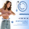 SPORTNOW Smart Weighted Hula Hoop for Adults, Hula Ring with 16 Detachable Knots, 360?? Auto-Rotating Ball and Digital Counter, Massage Hula Circle For Weight Loss, Light Blue