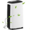 HOMCOM 16L/Day Dehumidifier with 3.7L Water Tank, 24H Timer On/Off, Digital Humidity Display, Dehumidifier for Home Damp, Bedroom, Condensation, Mould, Laundry Drying, White