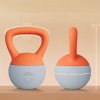 SPORTNOW Soft Kettlebell, 6kg Kettle Bell with Non-Slip Handle for Home Gym Weight Lifting and Strength Training, Orange and Grey