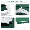 Outsunny 4 x 3(m) Garden Patio Manual Awning Canopy Aluminium Sun Shade Shelter Retractable for Backyard