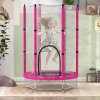 AIYAPLAY 4.6ft Kids Trampoline with Safety Enclosure Net, Recreational Toddler Trampoline for Indoor Outdoor Use, Ages 3-6 Years, Sun Pattern