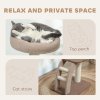 PawHut Cat Tree for Indoor Cats, 88cm Cat Tower with Sisal Scratching Post, Hanging Ball, Large Cat Perch, Stairs, Cat Activity Centre for Kitten, Brown