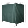 Outsunny 3 Seater 600D Oxford Patio Swing Chair Cover Outdoor Garden Furniture Rain Protection Protector Waterproof Anti-UV, 205 x 124 x 164cm, Deep Green