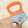 SPORTNOW Soft Kettlebell, 12kg Kettle Bell with Non-Slip Handle for Home Gym Weight Lifting and Strength Training, Orange and Grey
