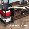 HOMCOM TV Unit Cabinet for TVs up to 60 Inches, Industrial TV Stand with Storage Shelves for Living Room