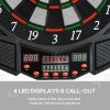 HOMCOM DART BOARD SET ELECTRONIC DARTBOARD LED DIGITAL SCORE DISPLAY SOFT TIP 27 GAMES SPEAKER SOUND WITH DARTS