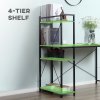 HOMCOM Computer Desk with Storage Shelves on Left or Right, Industrial Reversible Writing Desk for Home Office, Study, Easy Assembly, 120 x 64 x 121cm