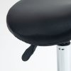 HOMCOM Saddle Stool, PU Leather Adjustable Rolling Salon Chair for Massage, Spa, Clinic, Beauty, Hairdressing and Tattoo, Black