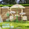 AIYAPLAY Children Table and Chair Set with Adjustable Parasol, 2 Folding Chairs, Picnic Table, Fox Pattern Outdoor Patio Set, for Ages 2-5 Years, Green