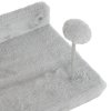 PawHut Cat Wall Shelves, 4 Piece Wall-Mounted Cat Tree with Steps, Ladder, Jumping Platforms, Scratching Posts, Toy Ball, Cat Wall Furniture for Indoor Cats, Light Grey