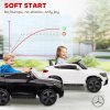 AIYAPLAY Mercedes-Benz GLC Coupe Licensed Kids Ride on Car, 12V Battery Powered Kids Electric Car with Remote Control, Soft Start, LED Light, Music, MP3, 3 Speed, for 3-6 Years, White