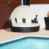 Outsunny PE Rattan Lounge Set, 5 Pieces Patio Conversation Furniture Set, Garden Round Sofa Bed with Cushion and Retractable Canopy, Black