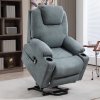 HOMCOM Riser and Recliner Chair for the Elderly, Quick Assembly, Fabric Overstuffed Lift Chair with Vibration Massage and Heat, Remote Control, Side Pockets, Cup Holders, Pocket Spring, Charcoal Grey