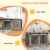 PawHut Dog Crate Furniture, Dog House Furniture Style for Extra Large Breeds, Pet Kennel with Removable Cushion for Indoor Use, 118 x 60 x 73 cm, Brown