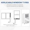 HOMCOM 12000 BTU Air Conditioning Unit, 3-in-1 Portable Air Conditioner, Dehumidifier, Cooling Fan with 3 Speeds, Remote Control, LED Display, 24H Timer, Window Venting Kit, Children Lock, 35m²