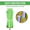 Outsunny 4.6m Garden Parasol Double-Sided Sun Umbrella Patio Market Shelter Canopy Shade Outdoor with Cross Base - Green