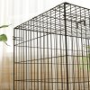 PawHut Dog Crate, Folding Metal Dog Cage with Two Doors, Tray, Soft Cushion, for Small Dogs, 76 x 53 x 60 cm, Black