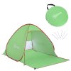 Outsunny Pop up Beach Tent, UV 30+ Sun Shelter with Carry Bag, 2x1.5m for 2-3 Person, Green
